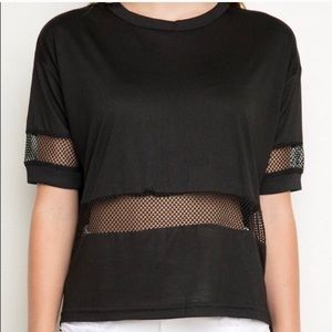 BRANDY MELVILLE • manoela mesh t shirt